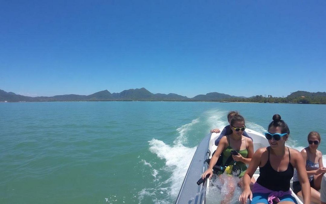 Passeio de lancha pela Lagoa da Conceição